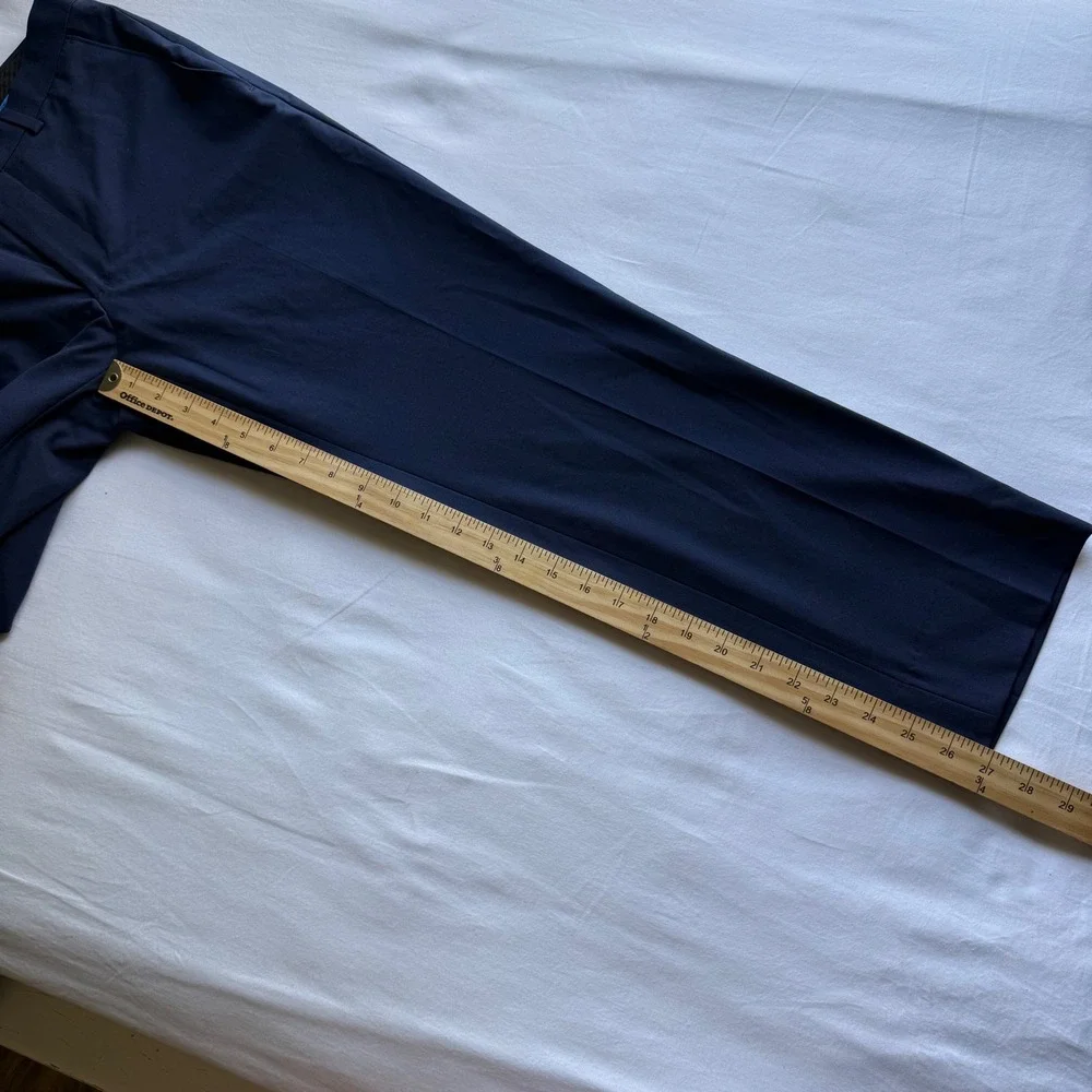 Egara Mens Skinny Fit Stretch Suit Navy Blue 2 Piece Set 36 Short Blazer Pants